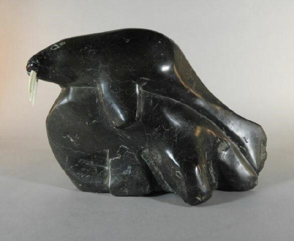 INUIT CARVING, WALRUS & SEAL, CAPE DORSETAn