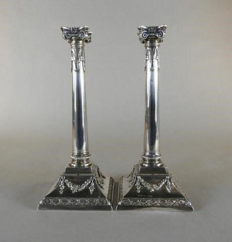 PAIR OF GERMAN SILVER CANDLESTICKSA 3a9623