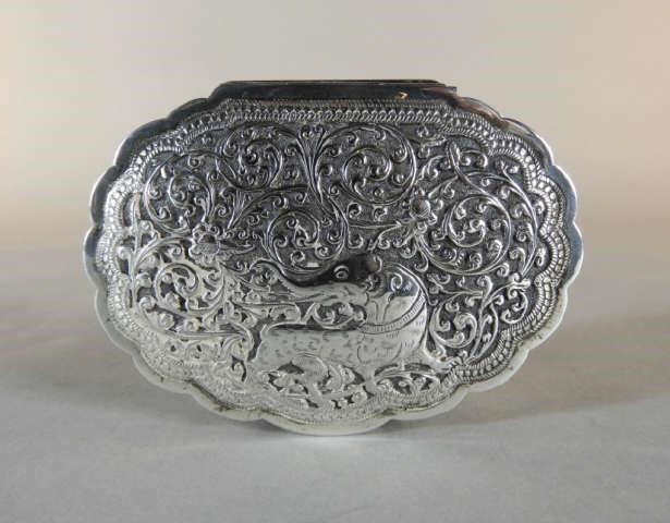 ANGLO INDIAN SILVER BOX 19TH CENTURYA 3a9699