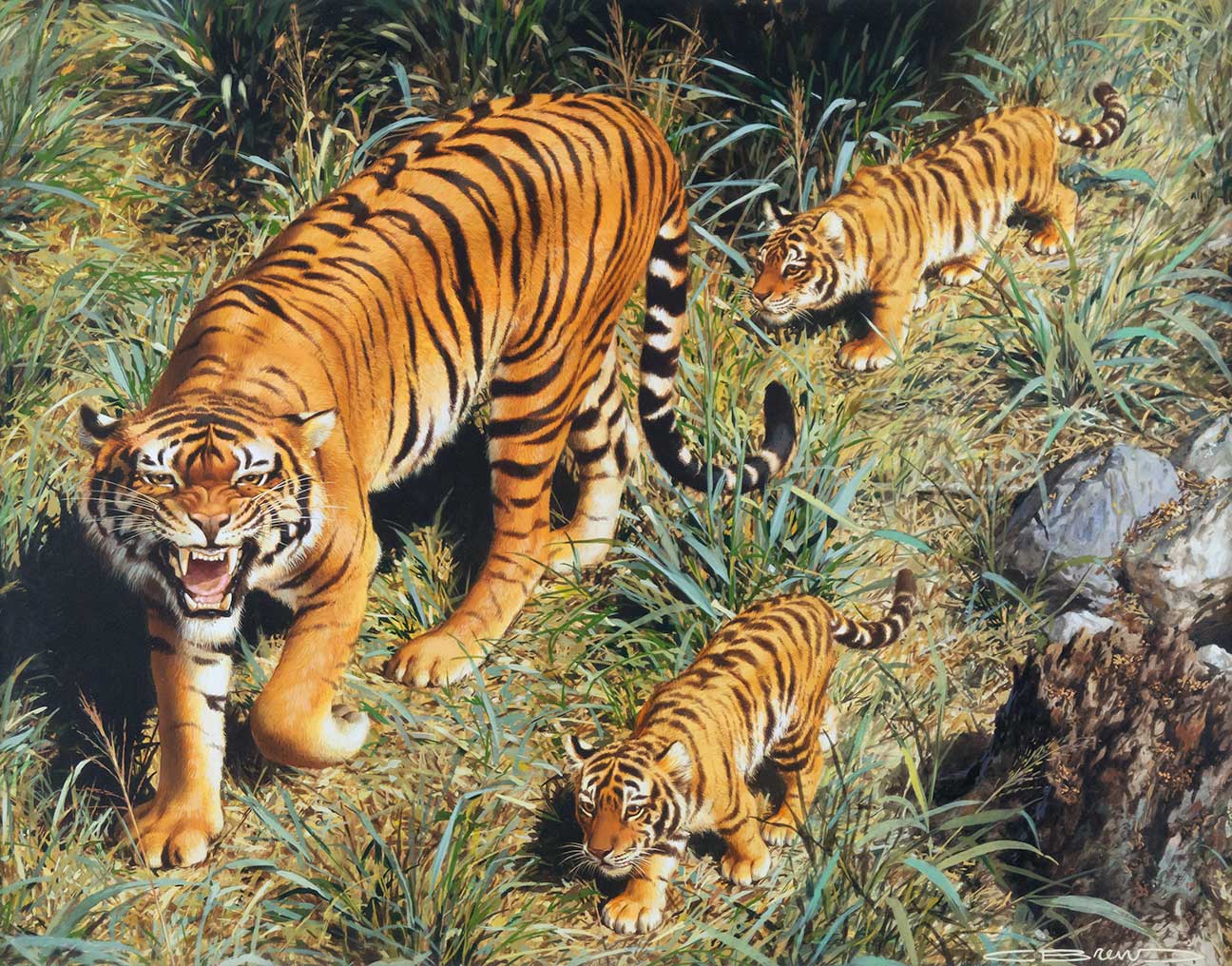 CARL BRENDERS (1937- ), BENGAL TIGERS