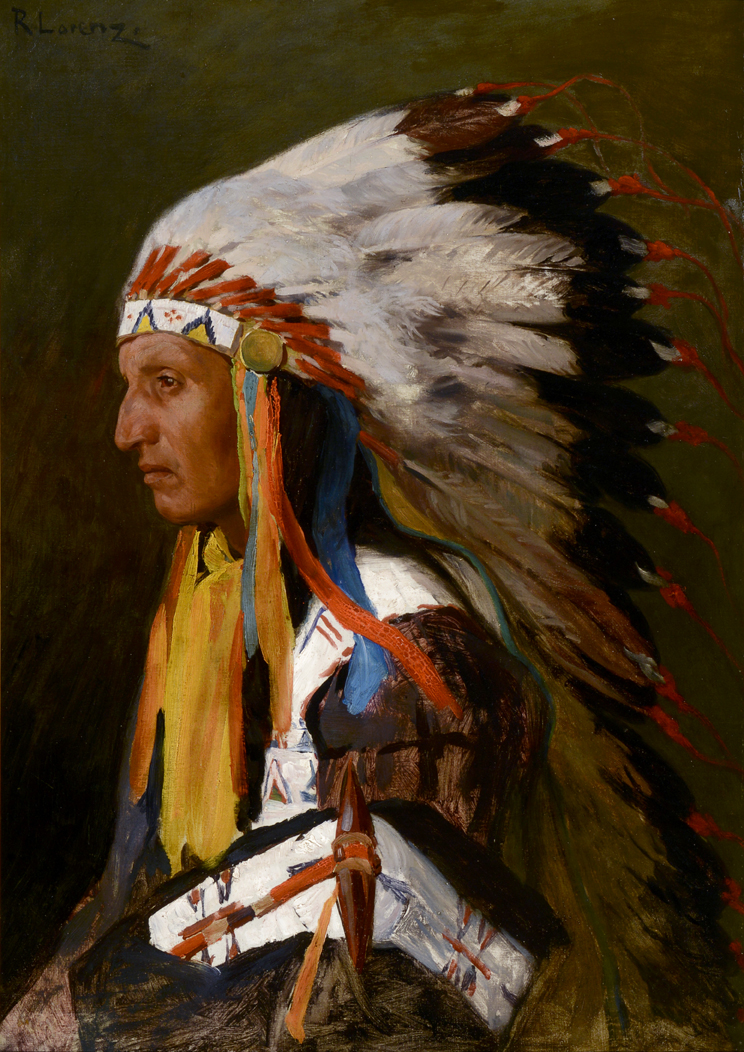 RICHARD LORENZ (1858-1915), INDIAN CHIEF