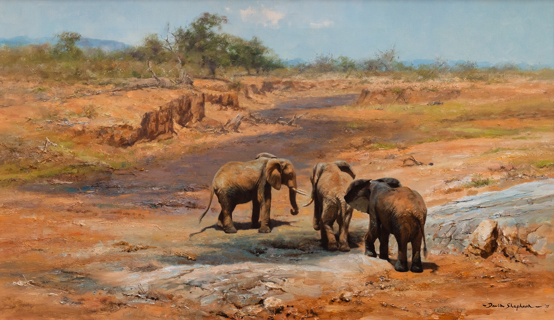 DAVID SHEPHERD (1931-2017), ELEPHANTS