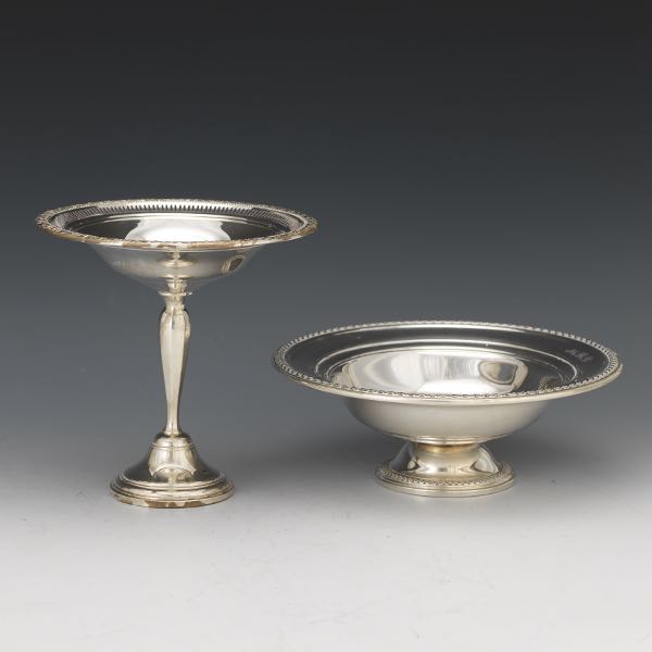 TWO STERLING SILVER FOOTED TAZZAS  3a71db