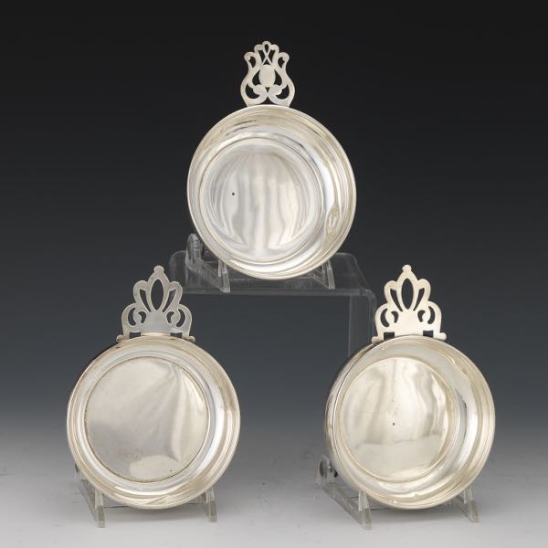 THREE STERLING SILVER PORRINGERS