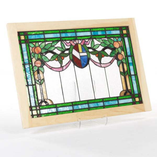 ARTS AND CRAFTS STAINED GLASS TRANSOM 3a7207