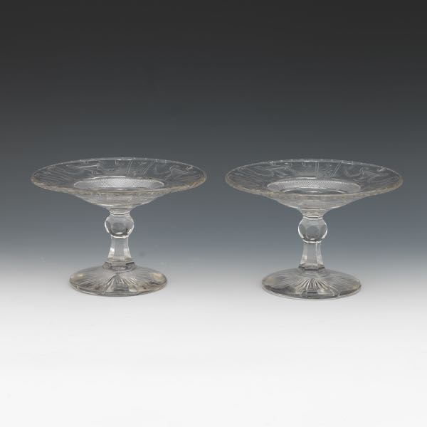 PAIR OF HAWKES CRYSTAL COMPOTES