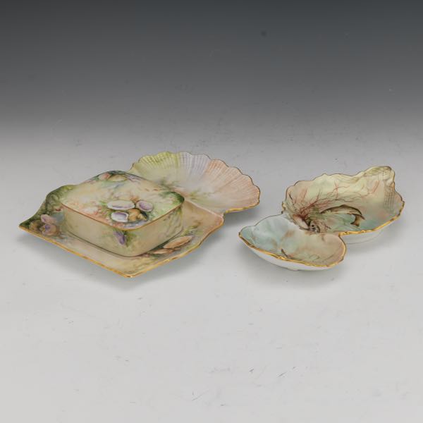 LIMOGES PORCELAIN FISH AND SHELL PLATES