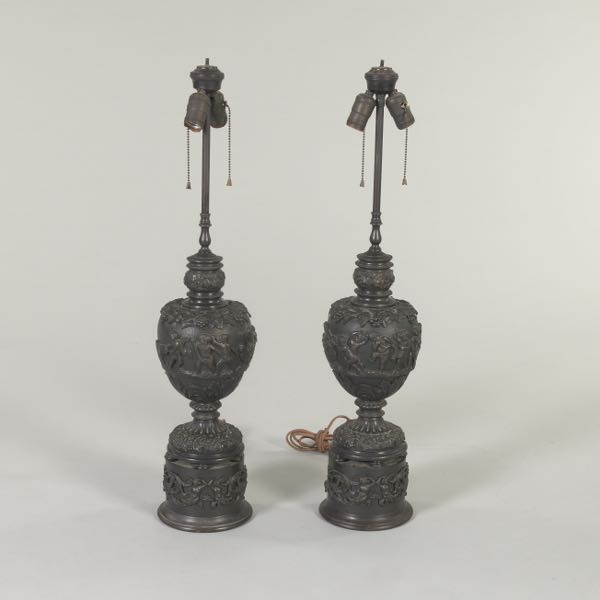 PAIR OF BELLE EPOQUE PATINATED