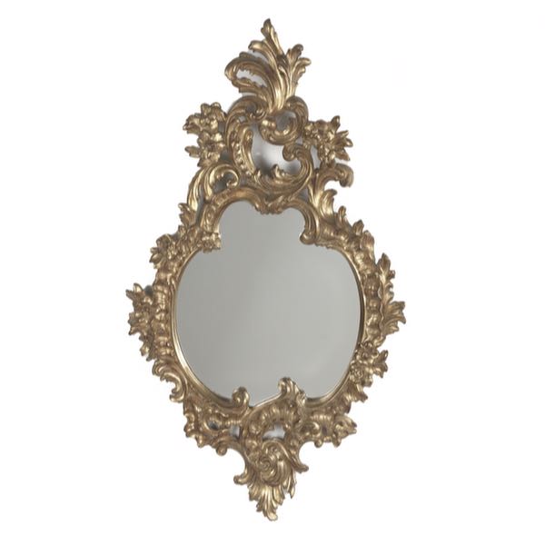 ROCOCO STYLE MIRROR 46 x 25 Gilt 3a7262