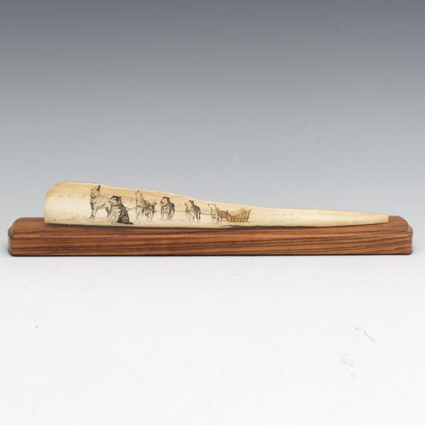 JAKE HOGGUM MAMMOTH TASK SCRIMSHAW ON