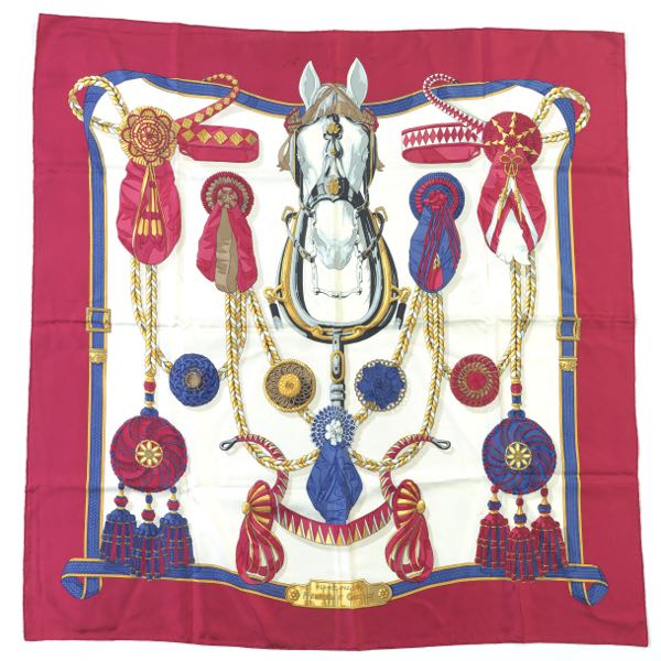 HERMES SILK TWILL SCARF FRONTAUX ET