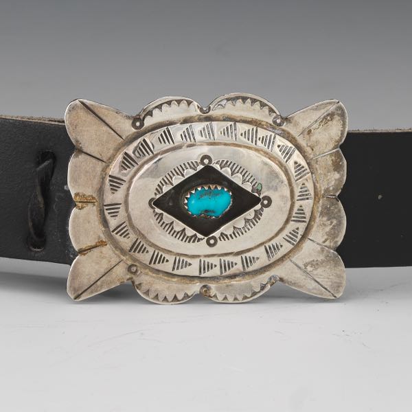 STERLING SILVER NAVAJO CONCHO BELT 3a7388