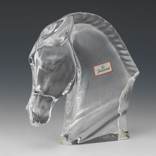 BACCARAT CRYSTAL GLASS HORSE HEAD