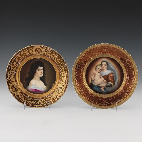 ROYAL VIENNA TWO PORCELAIN BEJEWELLED