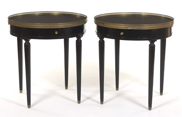 A PAIR OF DRUM SIDE TABLES  29