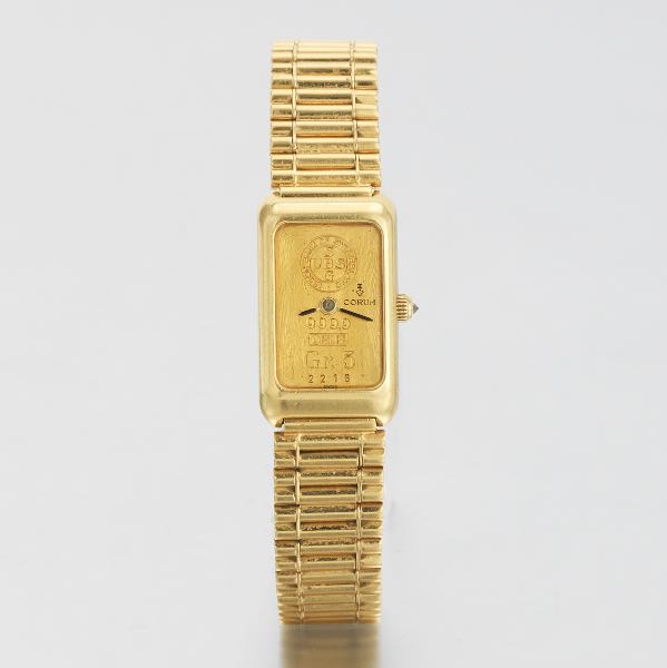 LADIES CORUM 18K GOLD DRESS AUTOMATIC 3a7452