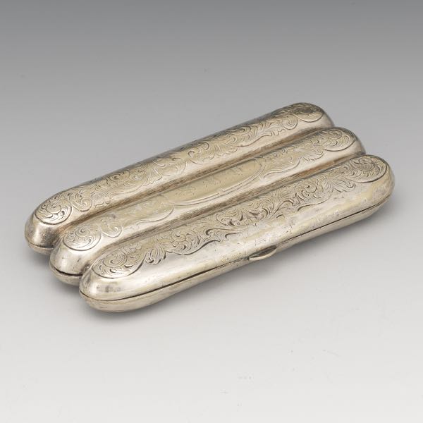 GERMAN SILVER BELLE ÉPOQUE THREE-CIGAR