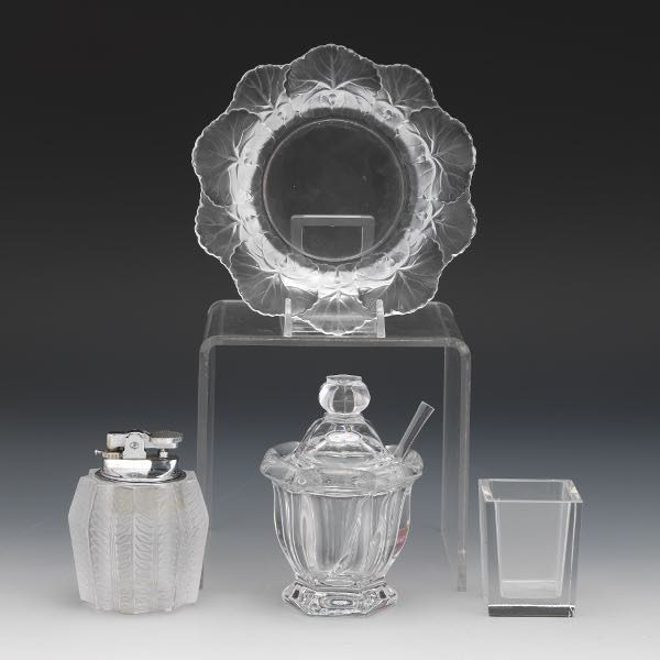 FOUR LALIQUE AND BACCARAT TABLE 3a752d