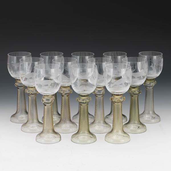 GERMAN ROEMER WINE GLASSES SET 3a7530