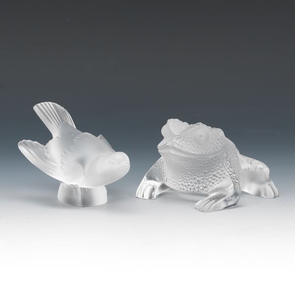 LALIQUE FRANCE CRYSTAL GLASS TOAD 3a7528