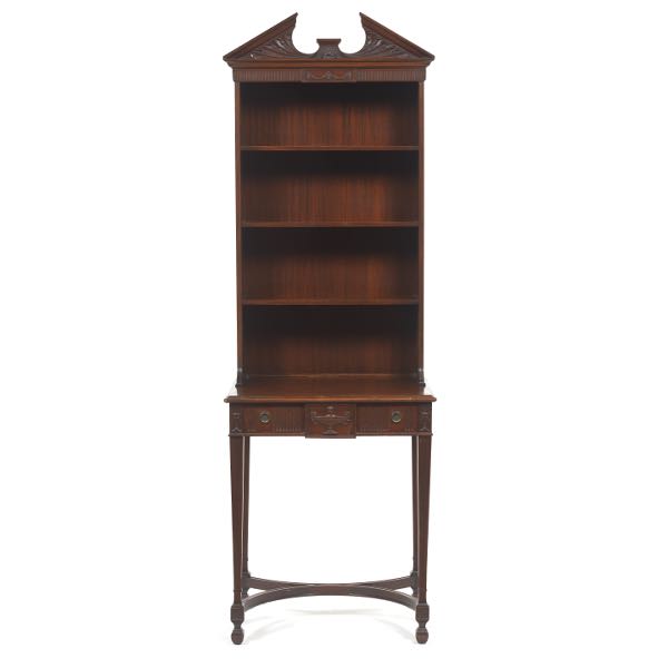 FEDERAL STYLE BOOKCASE DESK 75½"