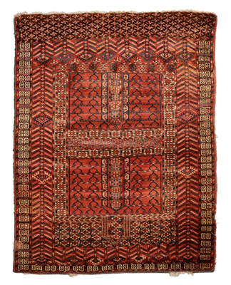 Teke Turkmen Rug four rectangular