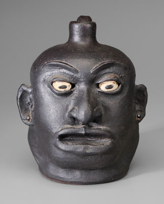 Lanier Meaders Black Face Jug Georgia  3a7be8