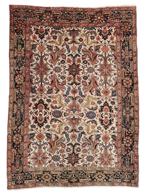 Heriz Rug central panel with repeating 3a7bf7