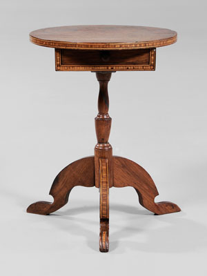 Southern inlaid candle stand probably 3a7c4c