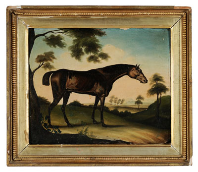 British School (18th century), \Stallion