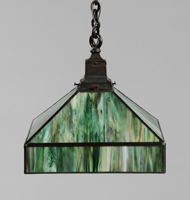 Stained Glass Light Fixture square frame