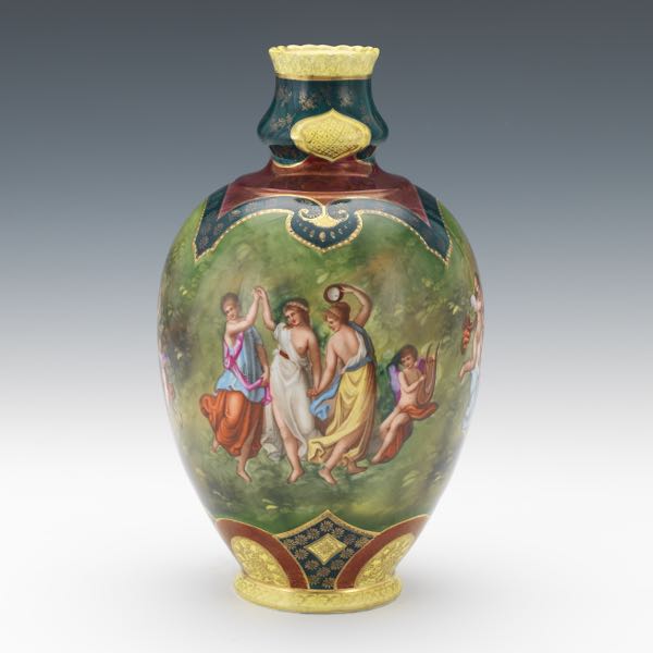 ROYAL VIENNA PORCELAIN SCENIC VASE 3a7ca2