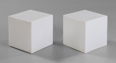 Pair Cube Lamps, late 20th century,