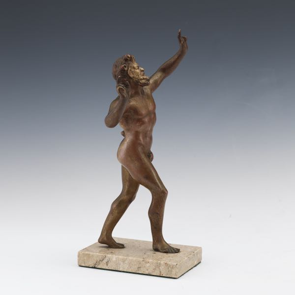 BRONZE FIGURINE AFTER THE ARCHAIC base,