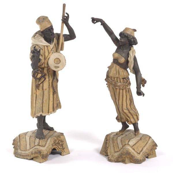 PAIR OF ORIENTALIST ENTERTAINERS,