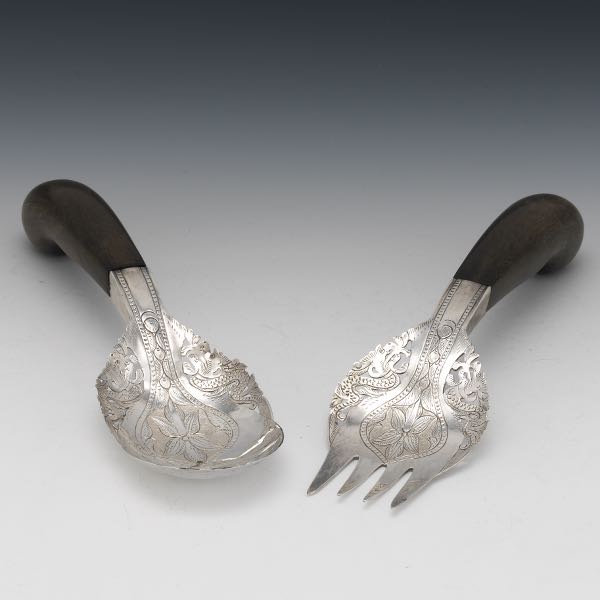 MALAYA 940 SILVER SALAD SET Fork 9 3a7dee