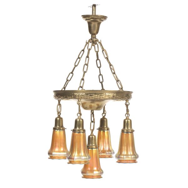  FIVE-LIGHT ADJUSTABLE LENGTH CHANDELIER