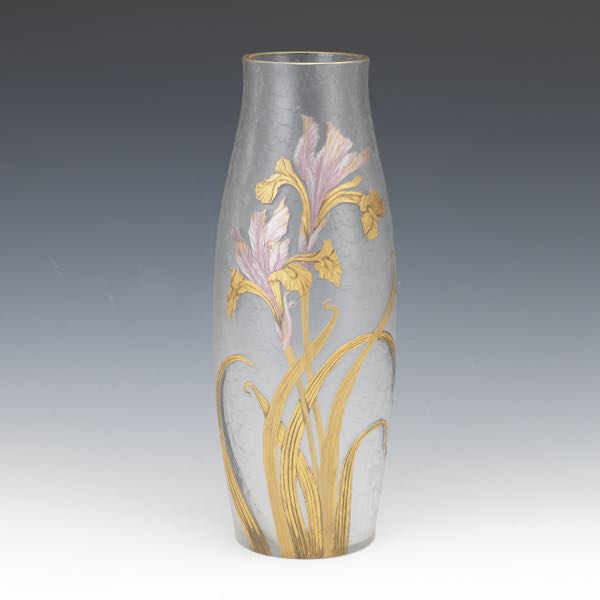 MT. JOY GLASS VASE, CA. EARLY 20TH