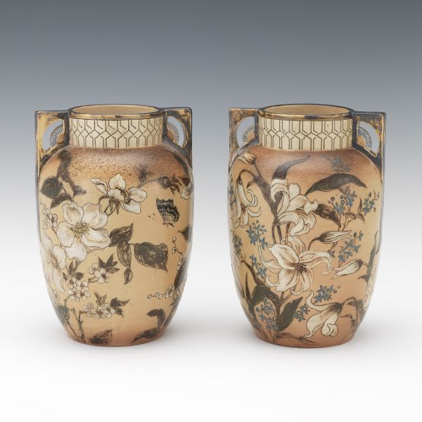 PAIR OF MARTIN BROTHERS VASES  3a7e75
