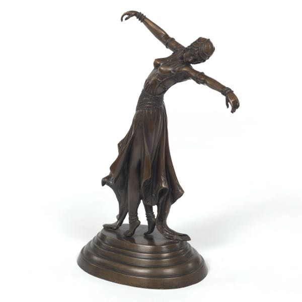 PATINATED METAL DANCER 21 ½" Patinated