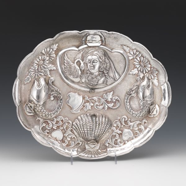 NEPALI STERLING SILVER TRAY 11"