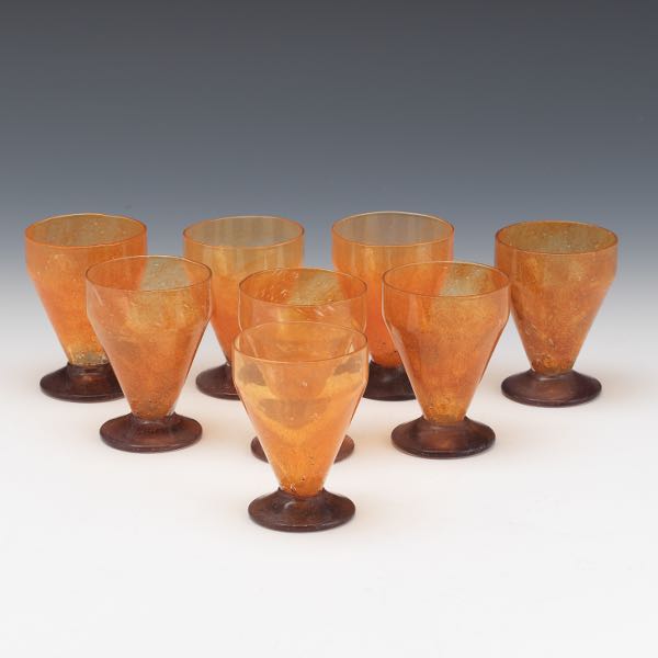 EIGHT DAUM NANCY ART DECO CORDIALS 3a7fec