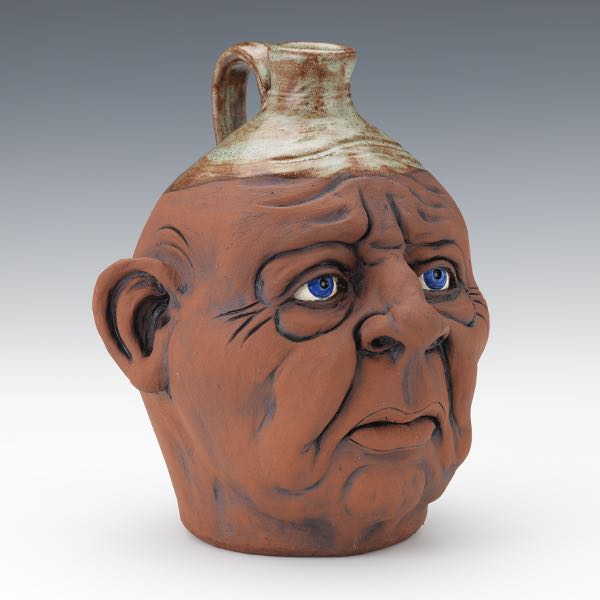 MELVIN CROCKER, "FACE" JUG, CA.