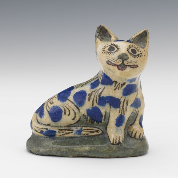 GLAZED CERAMIC CAT FIGURINE 5  3a802e