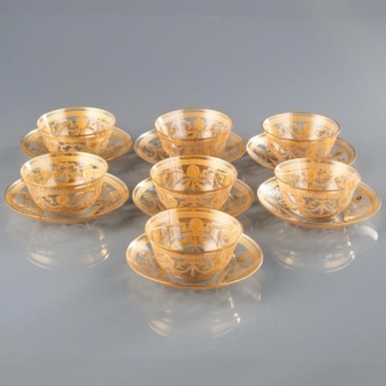 CRYSTAL GILT TABLEWARE CAN SHIP 3a8079