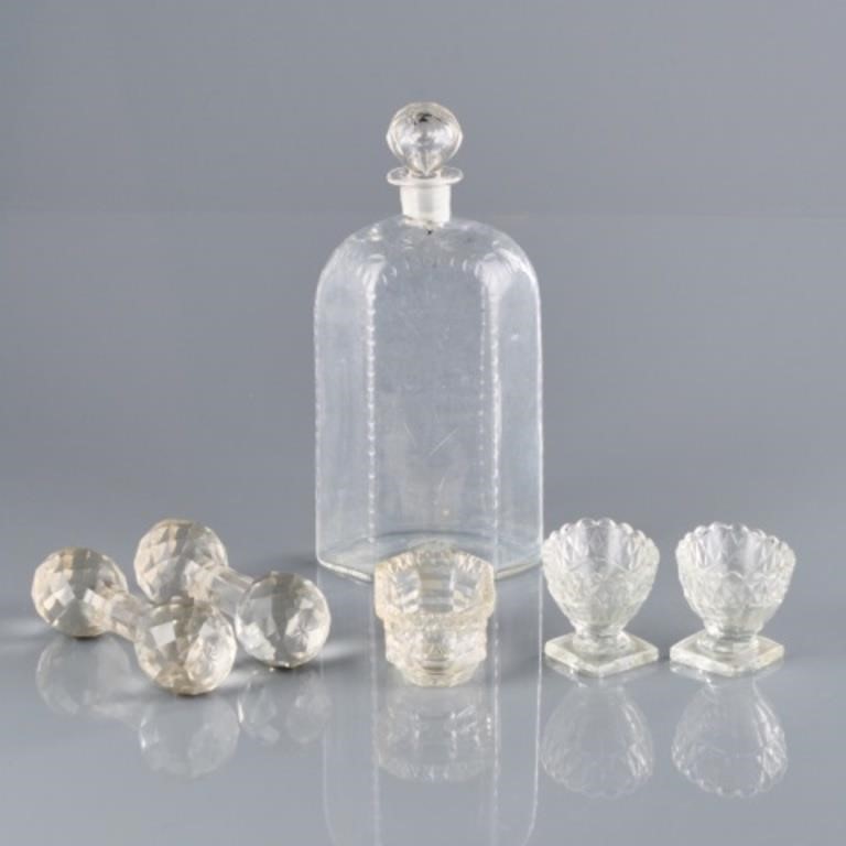 ANTIQUE GLASS ACCESSORIES - CAN