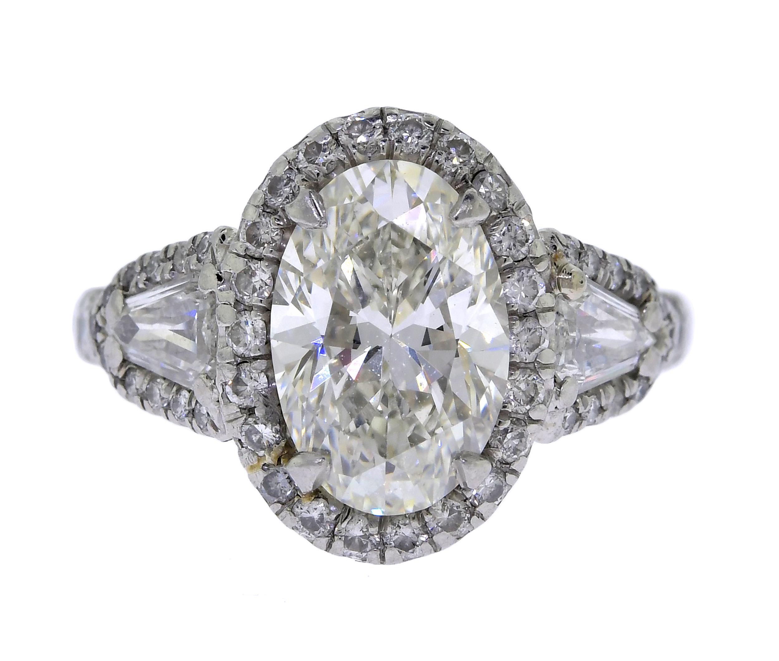 3 06 CT OVAL DIAMOND AND PLATINUM 3aa80a