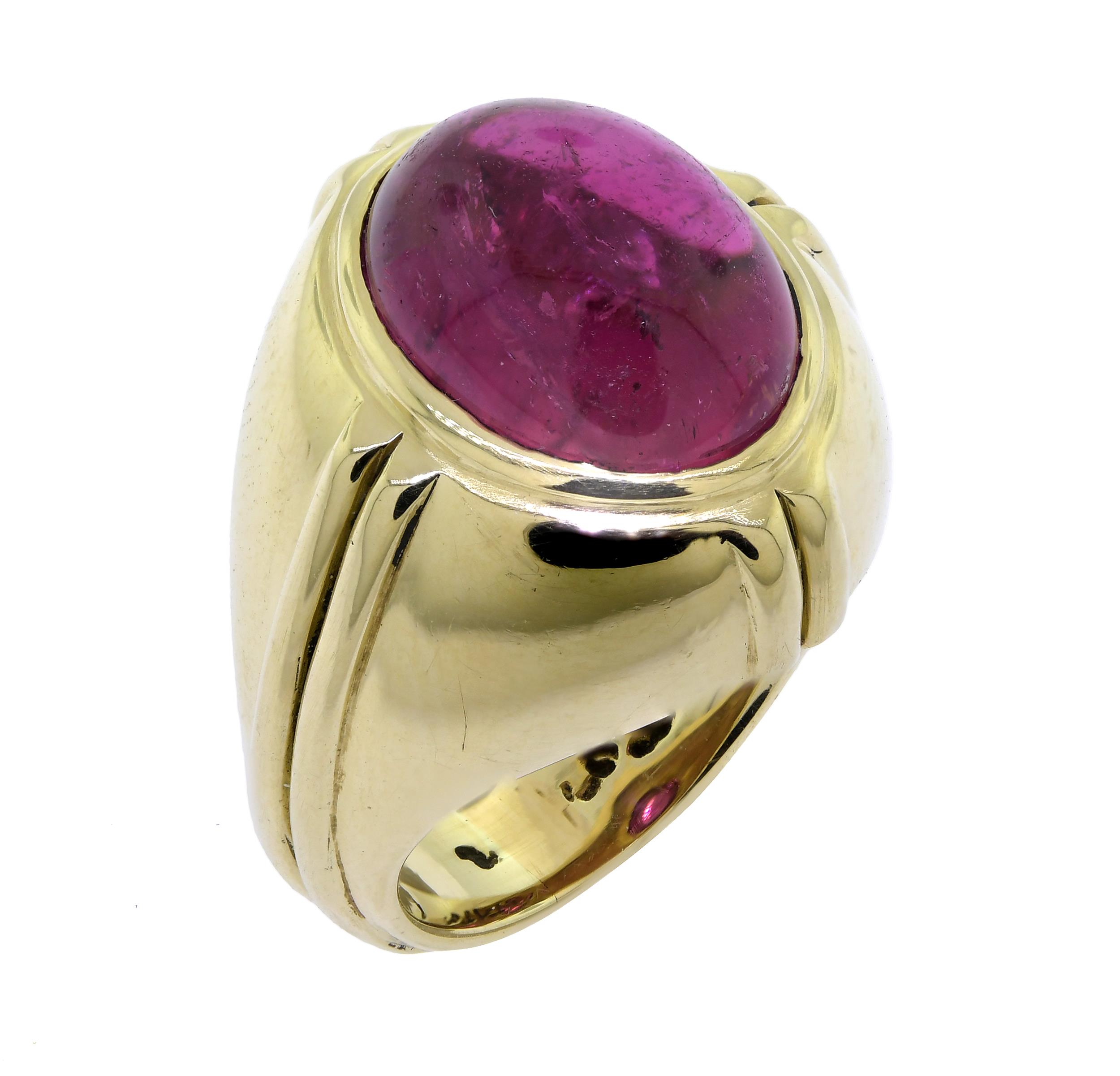 18K GOLD 10 CT PINK TOURMALINE 3aa846