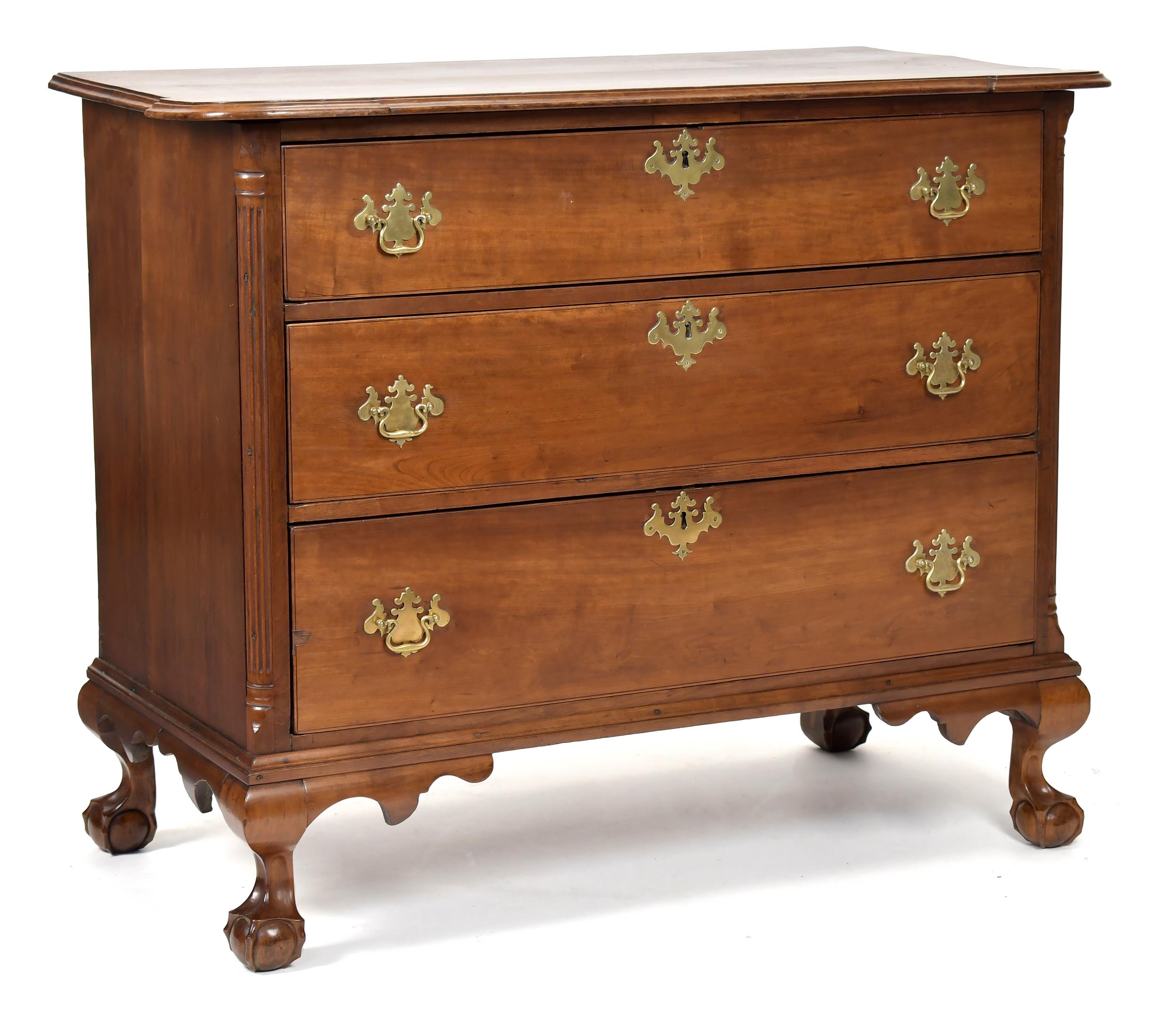 18TH C. LITCHFIELD CO. CHERRY CHEST.