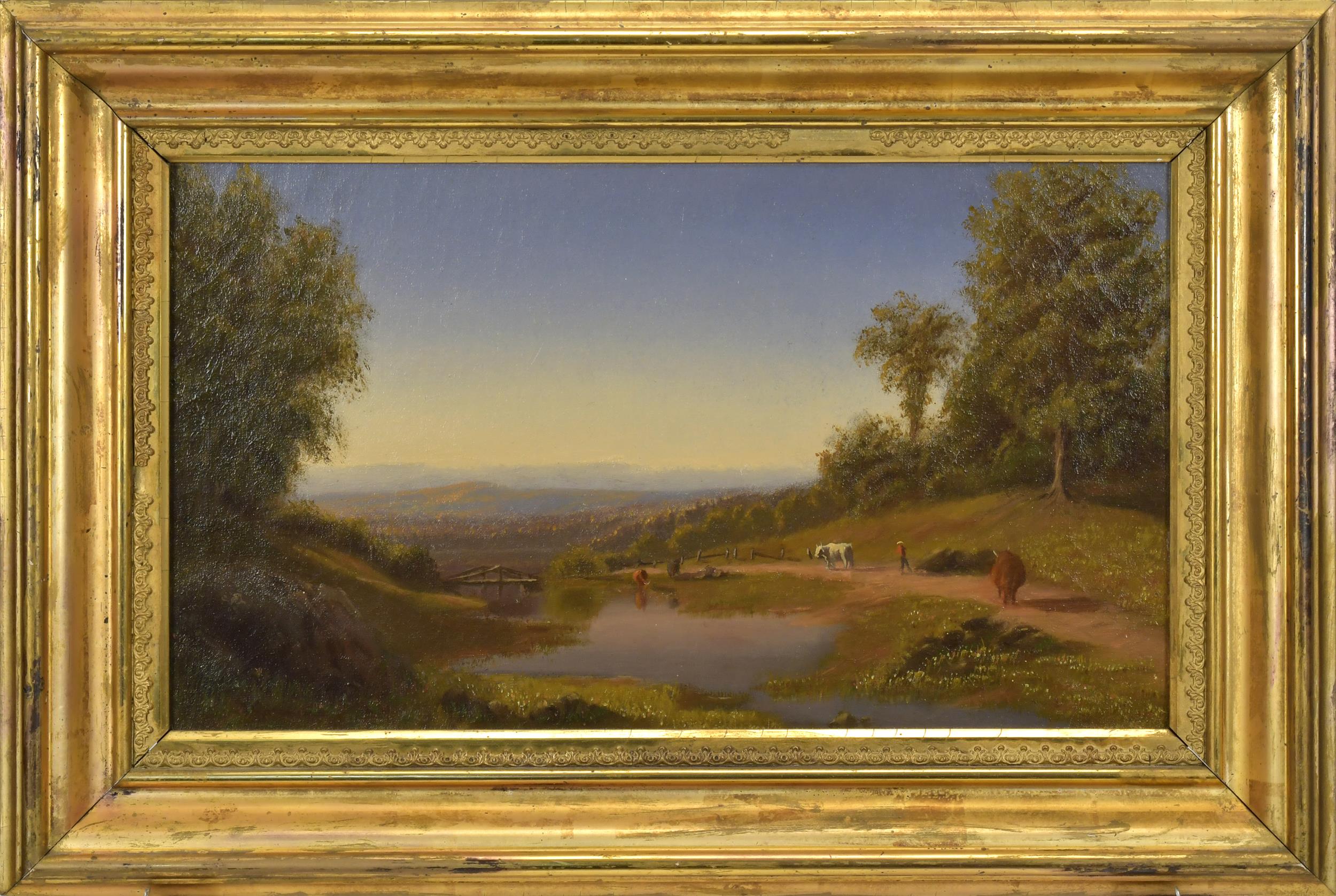 LATE 19TH C OIL ON CANVAS LANDSCAPE  3aa8b4
